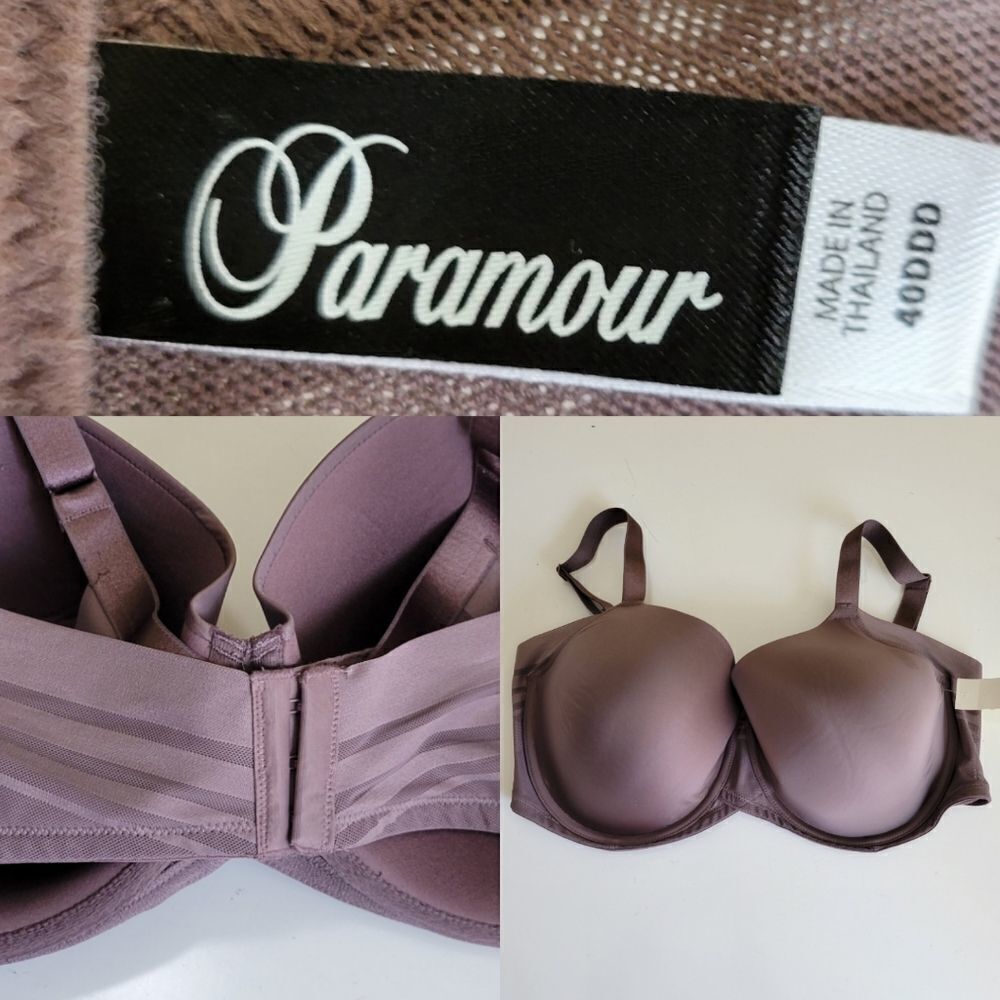 $72 NEW 40DDD PARAMOUR Side Smoothing TSHIRT BRA FELINA SPARROW 40 F NWT